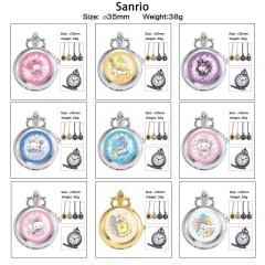 16 Styles Sanrio Cartoon Rotational Anime Small Necklace Pocket Watch