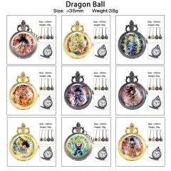 12 Styles Dragon Ball Z Cartoon Rotational Anime Small Necklace Pocket Watch