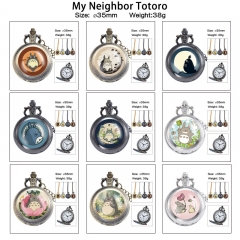 12 Styles My Neighbor Totoro Cartoon Rotational Anime Small Necklace Pocket Watch