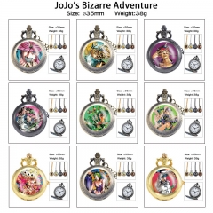 9 Styles JoJo's Bizarre Adventure Cartoon Rotational Anime Small Necklace Pocket Watch