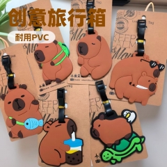 12 Styles Capybara Cartoon Anime Soft Rubber Plastic Keychain