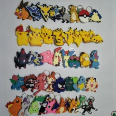 36 Styles Pokemon Cartoon Anime Soft Rubber Plastic Keychain