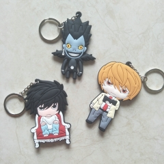 3 Styles Death Note Cartoon Anime Soft Rubber Plastic Keychain