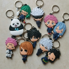 11 Styles Jujutsu Kaisen Cartoon Anime Soft Rubber Plastic Keychain