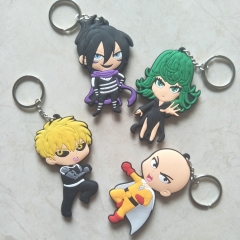 4 Styles Superman Cartoon Anime Soft Rubber Plastic Keychain
