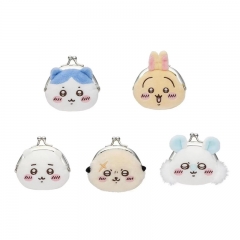 5 Styles 8cm Chiikawa Cartoon Anime Plush Coin Purse