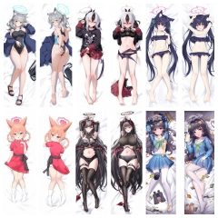6 Styles 2 Sizes Blue Archive Cartoon Sexy Girls Square Anime Pillow Case