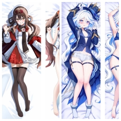 2 Styles 2 Sizes Genshin Impact Cartoon Sexy Girls Square Anime Pillow Case