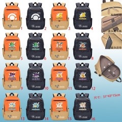 16款宠物小精灵16安PU盖帆布双肩背包一个