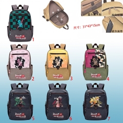 7款鬼灭之刃16安PU盖帆布双肩背包一个