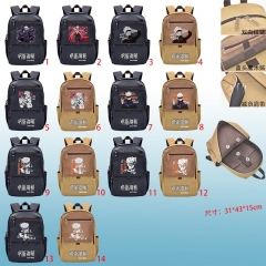 14款咒术回战16安PU盖帆布双肩背包一个