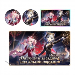4 Styles Honkai: Star Rail Cartoon Pin Anime Acrylic Coloured Paper