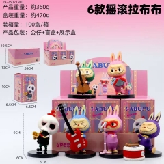 6款摇滚拉布布 公仔+盲盒+展示盒