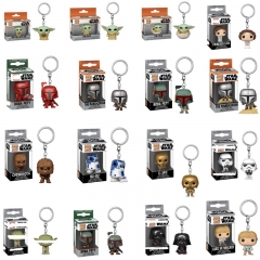 14 Styles Funko POP Star War Cartoon Anime Pocket Keychain