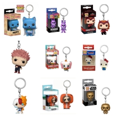 73 Styles Funko POP Harry Potter Jujutsu Kaisen Snoopy Cartoon Anime Pocket Keychain