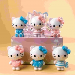 6PCS/SET 8cm Hello Kitty Cartoon Mystery Blind Box Anime PVC Figure Toy