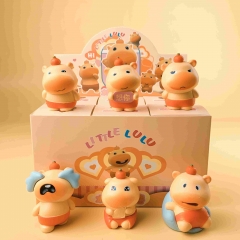 6PCS/SET 6cm Capybara Lulu Animal Cartoon Mystery Blind Box Anime PVC Figure Toy