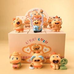 6PCS/SET 5.5cm Capybara Lulu Animal Cartoon Mystery Blind Box Anime PVC Figure Toy