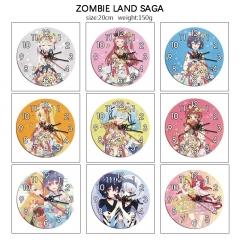 With Light）18 Styles ZOMBIE LAND SAGA Cartoon Anime Clock