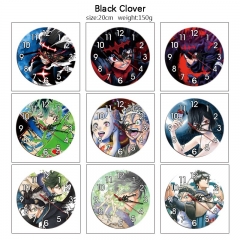 With Light）10 Styles Black Clover Cartoon Anime Clock