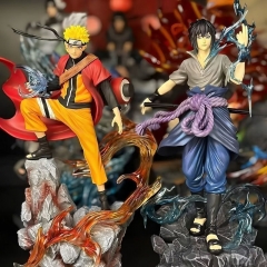 2 Styles Naruto Uzumaki Naruto Uchiha Sasuke Cartoon Anime PVC Figure Toy