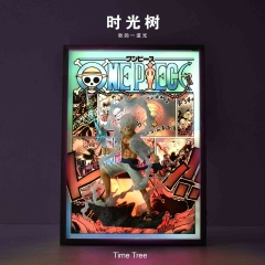 带电)海贼王尼卡路飞漫画动漫装饰3D相框立体画创意摆件送朋友的礼物