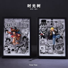 带电)海贼王路飞艾斯萨博三兄弟冲出动漫3D立体装饰画送朋友礼物