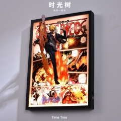 带电)海贼王山治冲出漫画3D立体画创意装饰画摆件送朋友生日礼物