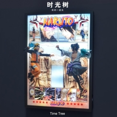 带电)火影忍者鸣人佐助对战二次元冲出动漫3D立体灯光画摆件装饰画