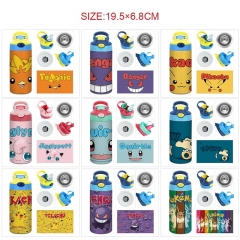 9 Styles 350ML Pokemon Cartoon Pattern 304 Stainless Steel Anime Thermos Cup/Vacuum Cup