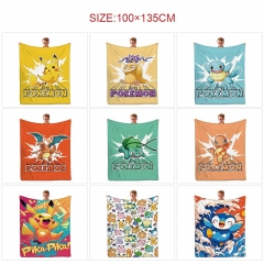 12 Styles 100*135CM Pokemon Cartoon Anime Summer Quilt