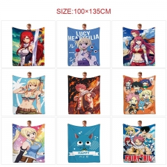 10 Styles 100*135CM Fairy Tail Cartoon Anime Summer Quilt