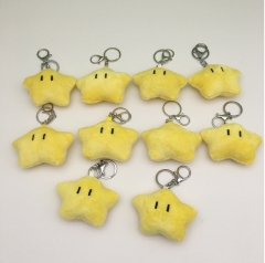 10pcs/set 9CM Super Mario Bro Cartoon Anime Plush Toy Pendant