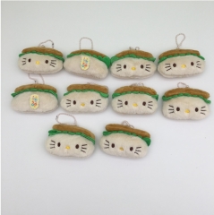 10pcs/set 9CM Hello Kitty Cartoon Anime Plush Toy Pendant