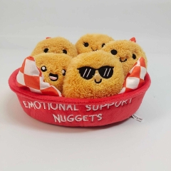 22cm Emotional Support Chicken Nuggets Cartoon Anime Plush Toy Doll