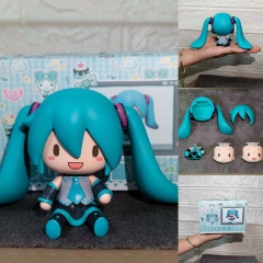 8cm FuFu Hatsune Miku Cartoon Anime PVC Figure