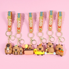 35 Styles Capybara Cartoon Anime Plastic Figure Keychain