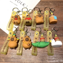 8 Styles Capybara Character Keychain Anime Figure Keychain
