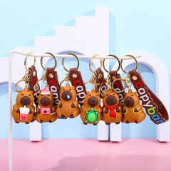 35 Styles Capybara Cartoon Anime Plastic Figure Keychain