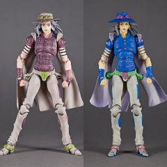 可动 JOJO的奇妙冒险 SBR 飙马野郎 杰洛 齐贝林 七 棕色 蓝色 高约17cm，重200g，彩盒14.5*8*23cm