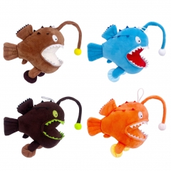 跨境新品monkfish slippers魔鬼鱼灯笼鱼公仔游戏周边毛绒玩具