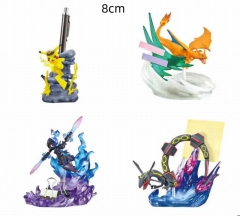 4pcs/set 8cm Pokemon Cartoon Anime PVC Figure Toys