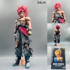 七龙珠 粉发 战损悟空 高约34cm 重量788g 装箱数45个 彩盒尺寸；17*20*30