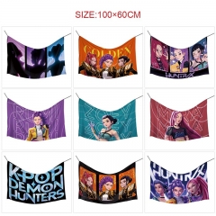 100*60cm 9 Styles K-Pop: Demon Hunters Cartoon Hot Sale Flag Anime Decoration Flag