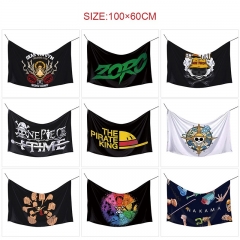 100*60cm 9 Styles One Piece Cartoon Hot Sale Flag Anime Decoration Flag