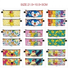 10 Styles Pokemon Cartoon Anime PU Pencil Bag