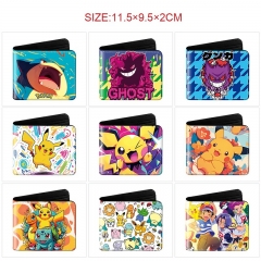 10 Styles Pokemon Cartoon Purse Short Anime Wallet