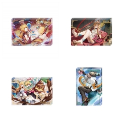5 Styles 8*12*1.2CM Genshin Impact Escoffier Cartoon Anime Acrylic Card Brick