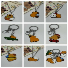 21 Styles Capybara Cartoon Anime Keychain/Necklace