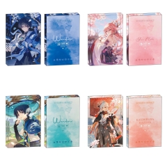 4 Styles 8*12*1.2CM Genshin Impact Yae Miko Cartoon Anime Acrylic Card Brick
